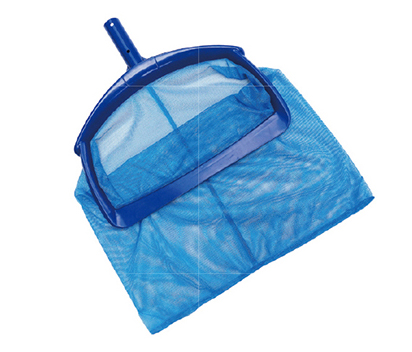 A variety of swimming pool leaf rakes
