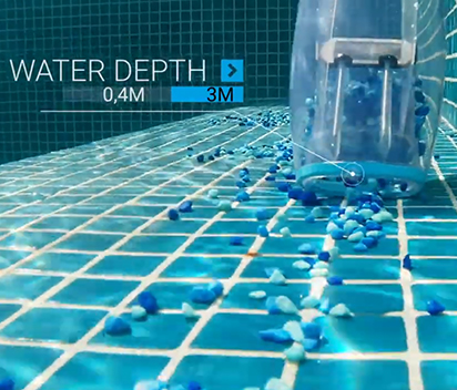 Intex pool cleaners moves around the pool at speed and collects debris