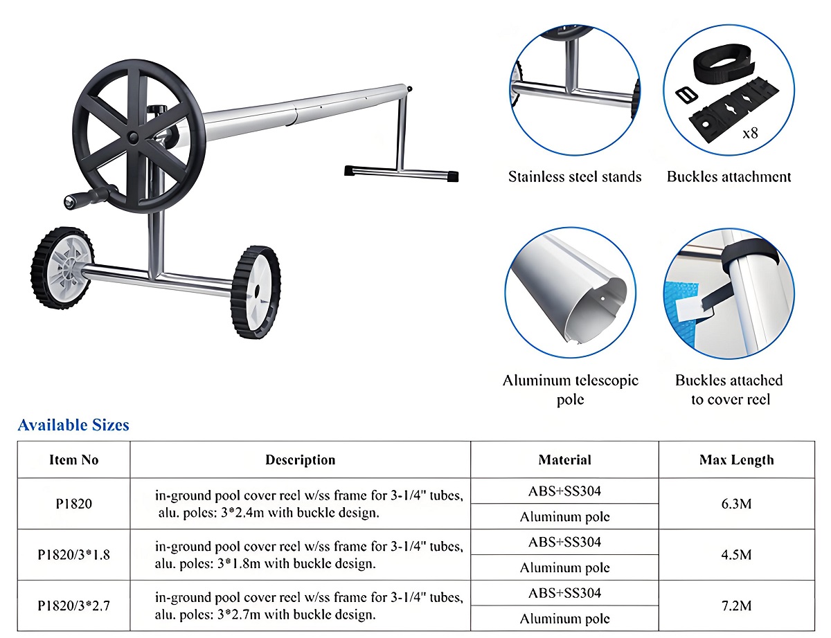 P1820 Aluminum Pool Cover Reel